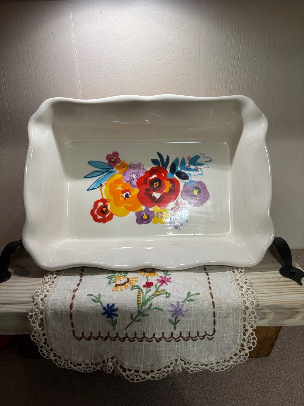 The Pioneer Woman Flea Market floral stoneware baking dish